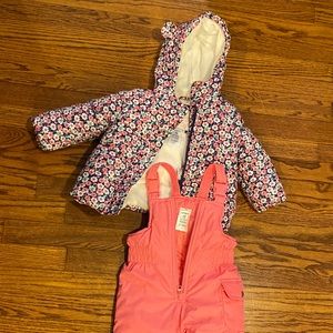 Carter’s 2 piece snow jacket and pantsuit 12mo